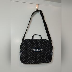 NWT Vera Bradley Retired Alpine Black Metro Laptop Messenger Travel Shoulder Bag